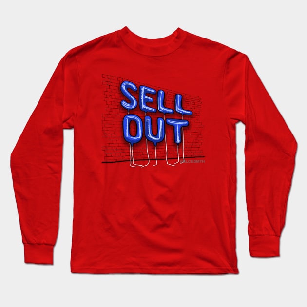Sell Out (blue letters) Long Sleeve T-Shirt by BLCKSMTH